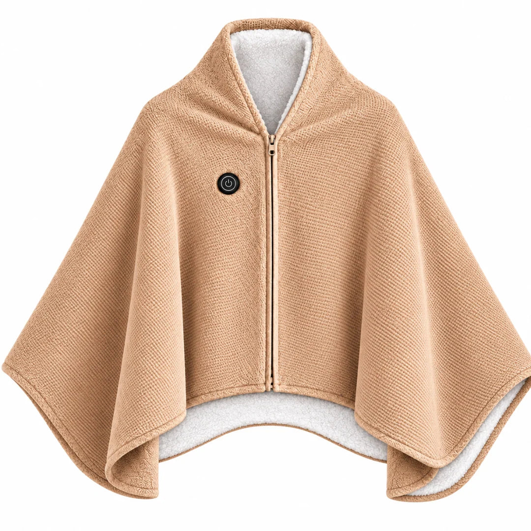 Wearable Heated Blanket Shawl USB-Powered Back & Shoulder Warmth