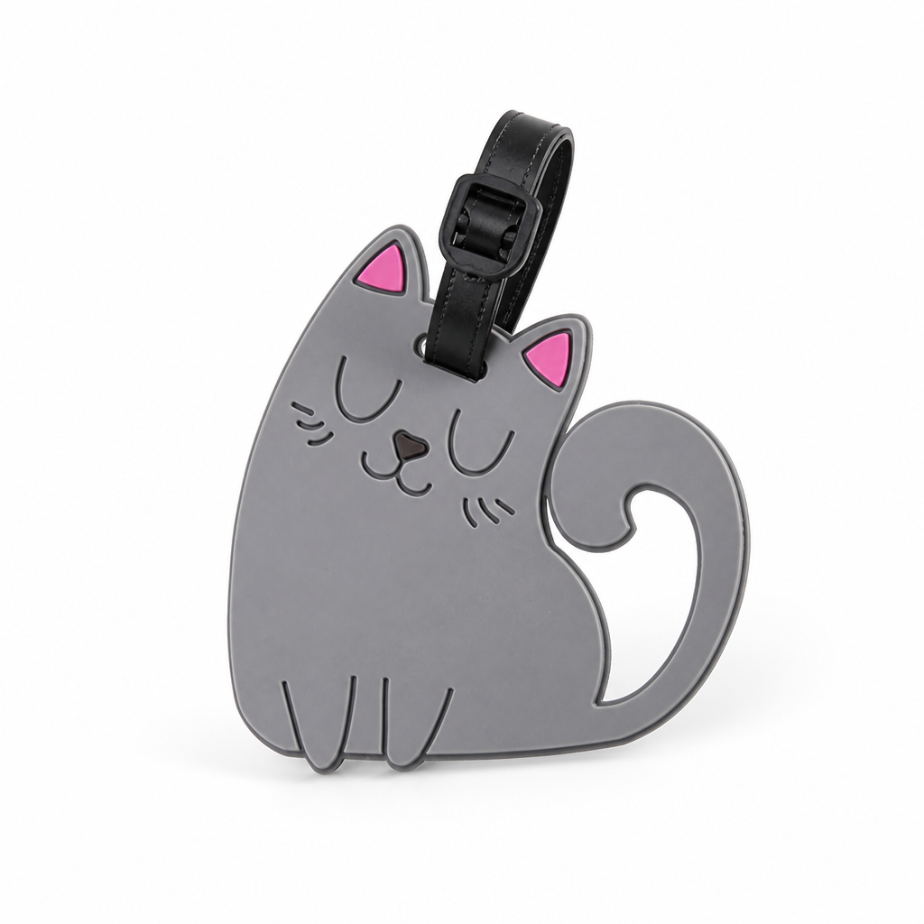 Weather-Resistant Cat-Shaped Luggage Tag (Sturdy Buckle Strap)