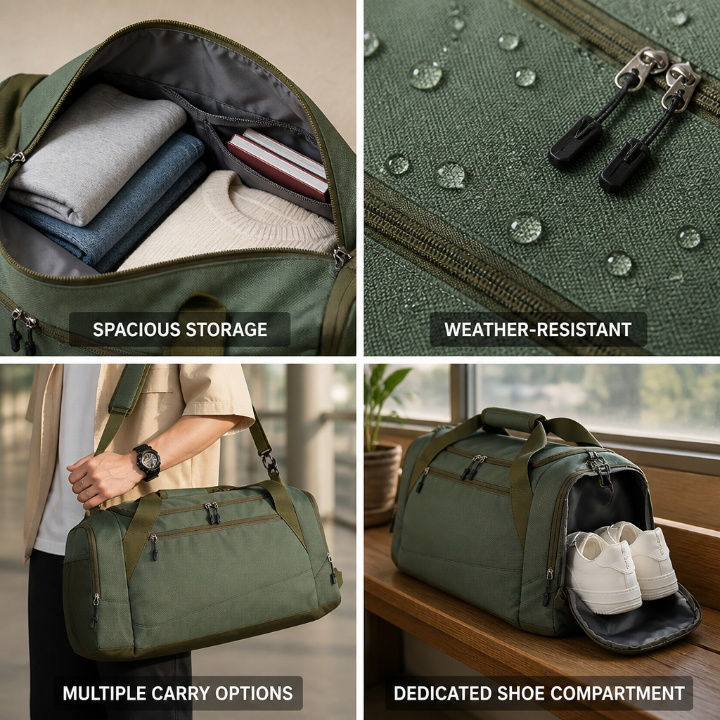 Weather-Resistant Large Capacity Duffel Bag