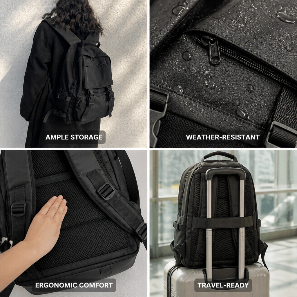 Weather-Resistant Multi-Compartment Backpack (Laptop Sleeve)