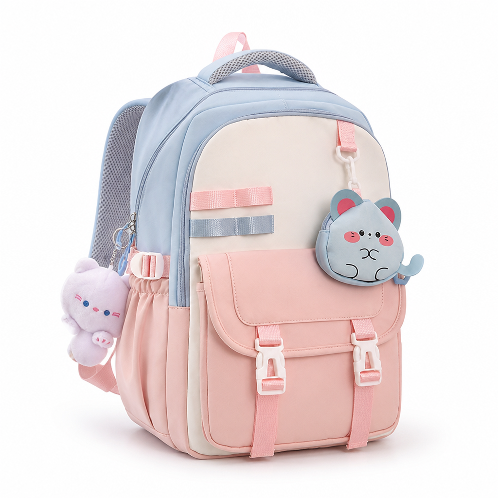 Weather-Resistant Multi-Compartment School Backpack (Padded Straps)