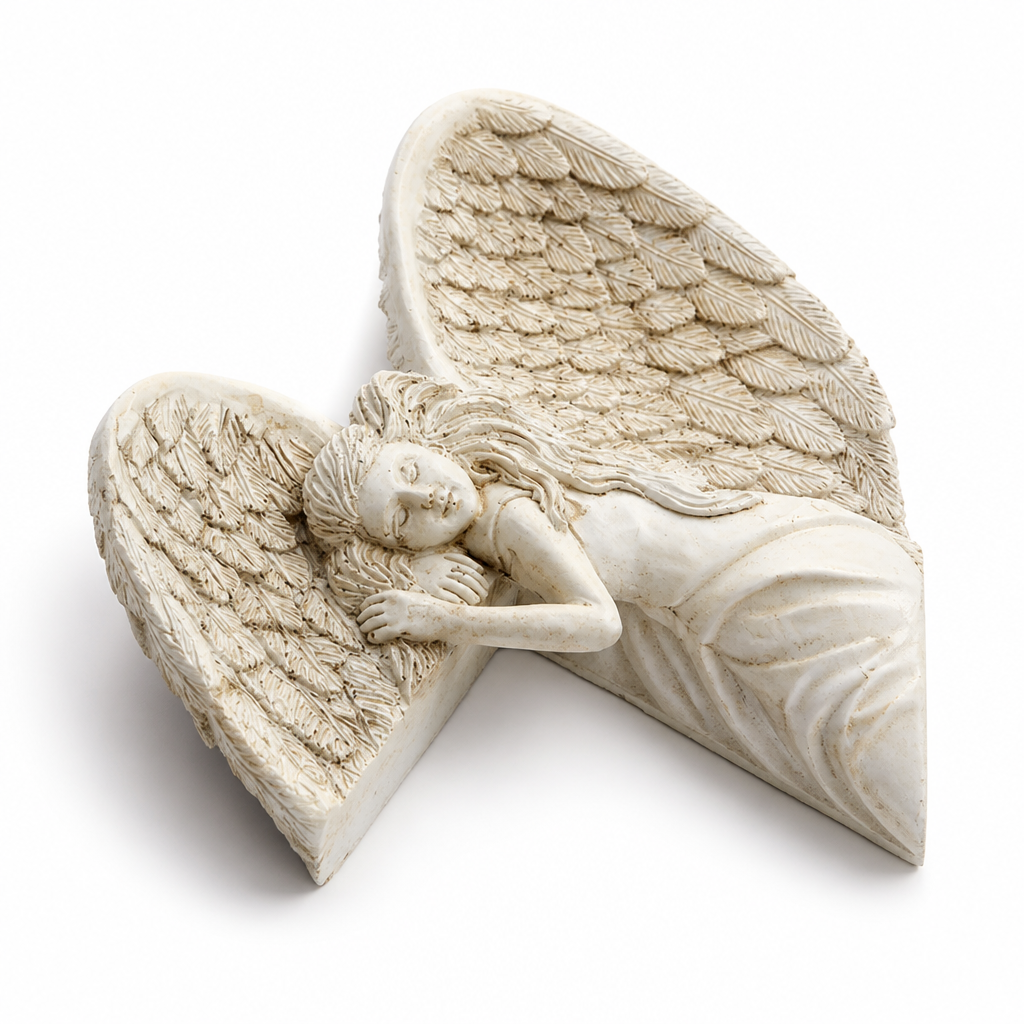 Weather-Resistant Resin Angel Corner Figurine