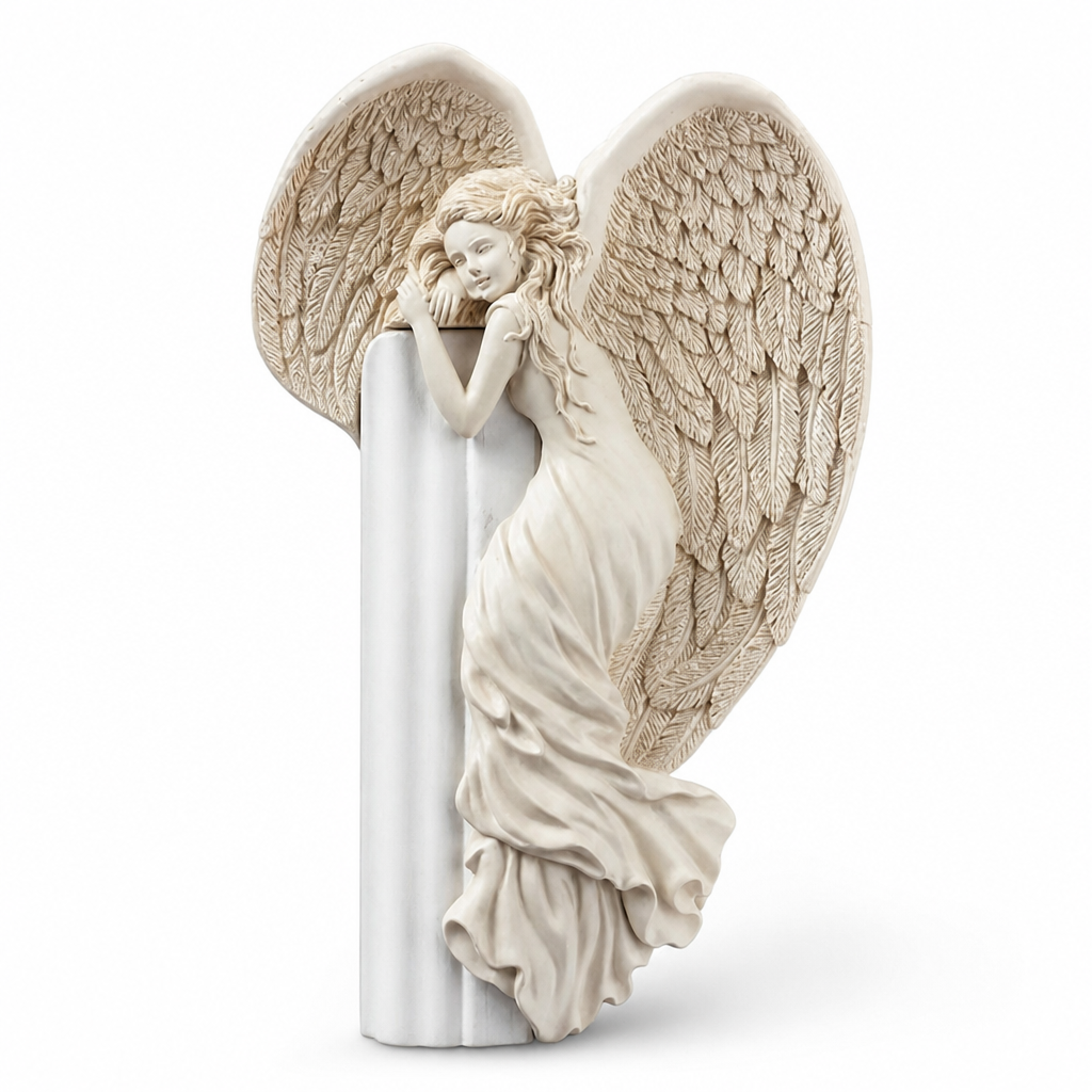 Weather-Resistant Resin Angel Corner Figurine