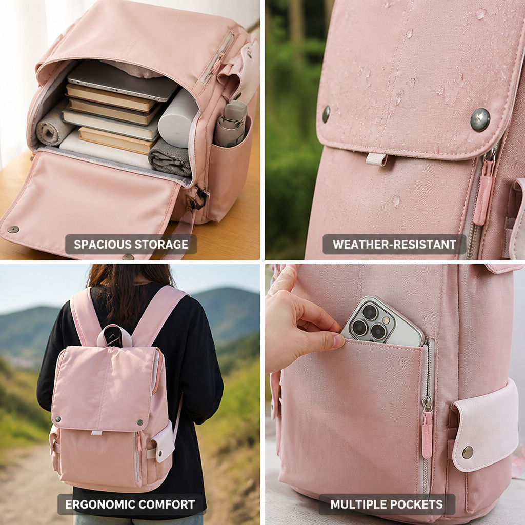 Weather-Resistant Spacious Ergonomic Outdoor Backpack