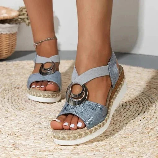 Wedge Sandals Breathable Slip-On Arch Support