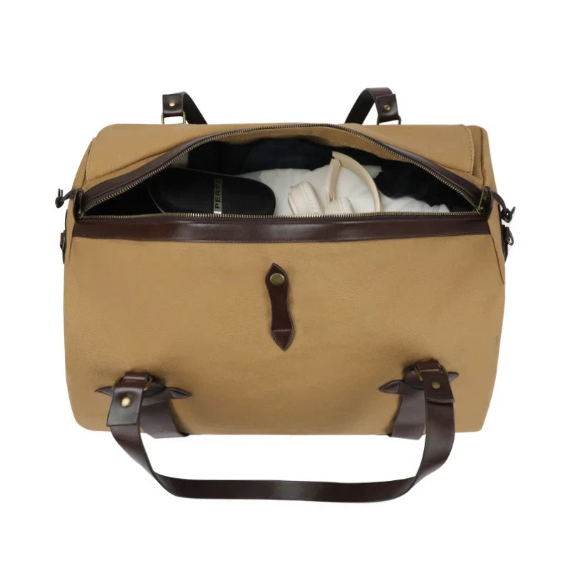 Weekender Bag Spacious Canvas Multiple Pockets