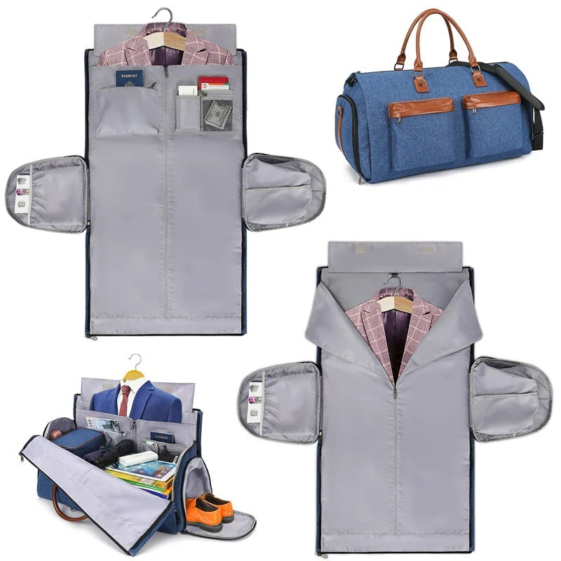 Weekender Duffel Bag Spacious Exterior Pockets Detachable Strap