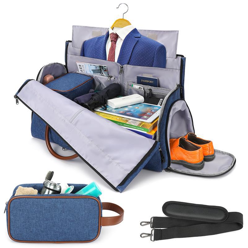 Weekender Duffel Bag Spacious Exterior Pockets Detachable Strap
