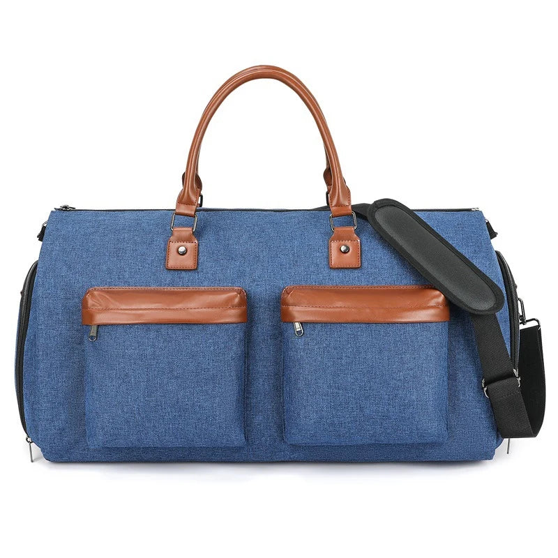 Weekender Duffel Bag Spacious Exterior Pockets Detachable Strap
