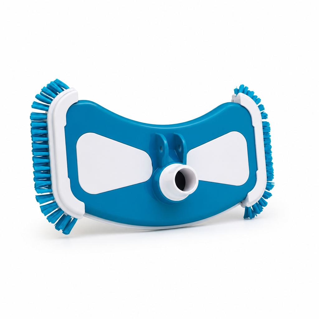 Weighted Nylon-Bristle Soft-Bumper Pool Vacuum Head (12 In)
