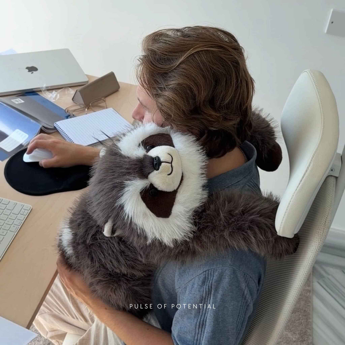 Weighted Raccoon Plush Extra-Long Hugging Arms for Comfort