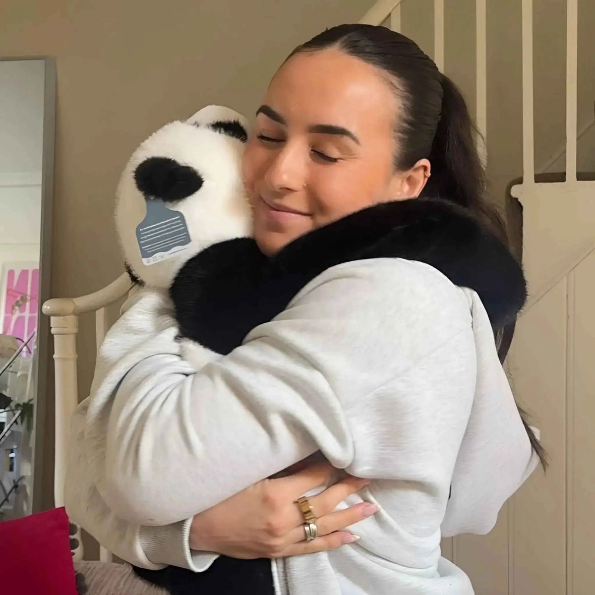 Weighted Stuffed Panda Extra-Long Hugging Arms 2.2 or 5.5 lb