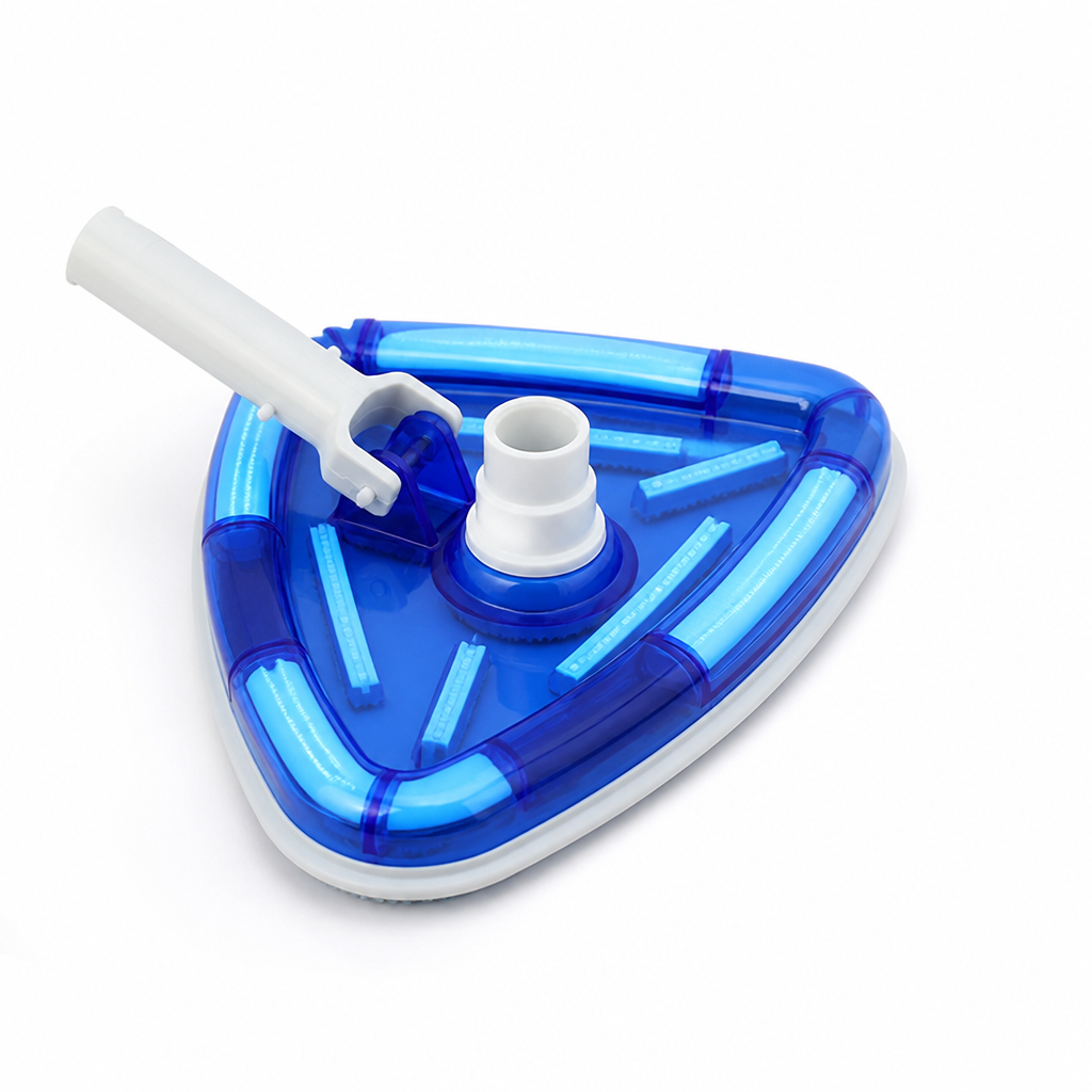 Weighted Triangular Vacuum Head With Built-In Brushes (Universal Pole Fit)