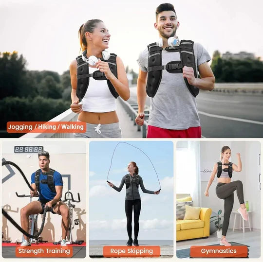 Weighted Vest Adjustable Fit & Even Weight Distribution