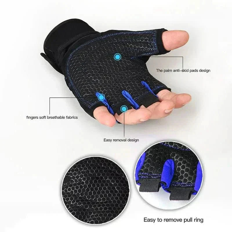Weightlifting Gloves Wrist Wrap & Padded Palm Breathable Fabric