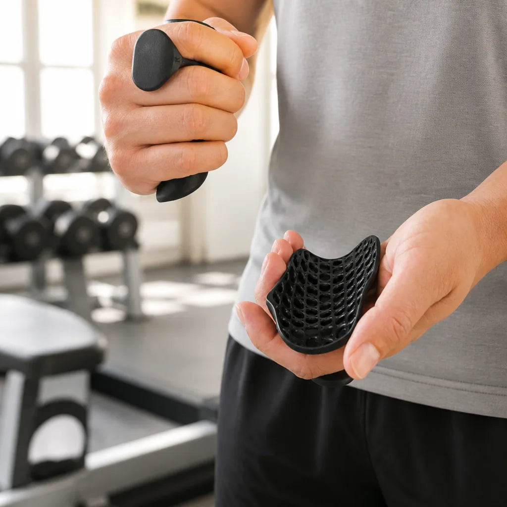 Weightlifting Grips Silicone Anti-Slip Two Pairs