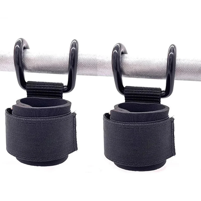 Weightlifting Hooks Steel & Cotton Blend Ergonomic Foam Grip