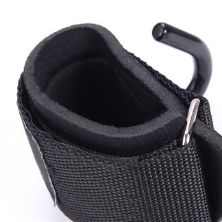 Weightlifting Hooks Steel & Cotton Blend Ergonomic Foam Grip