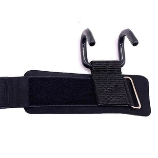 Weightlifting Hooks Steel & Cotton Blend Ergonomic Foam Grip