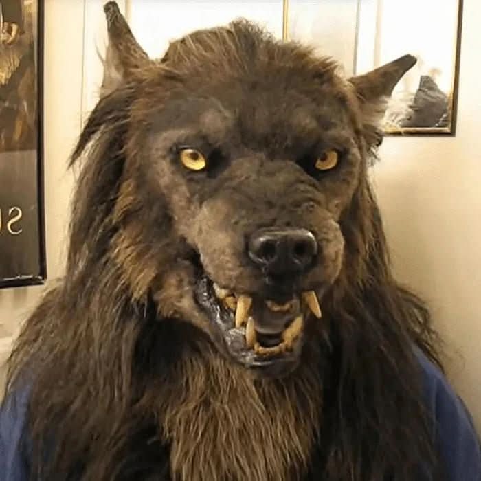 Werewolf Mask Silicone Realistic Synthetic Hair Flexible Fit