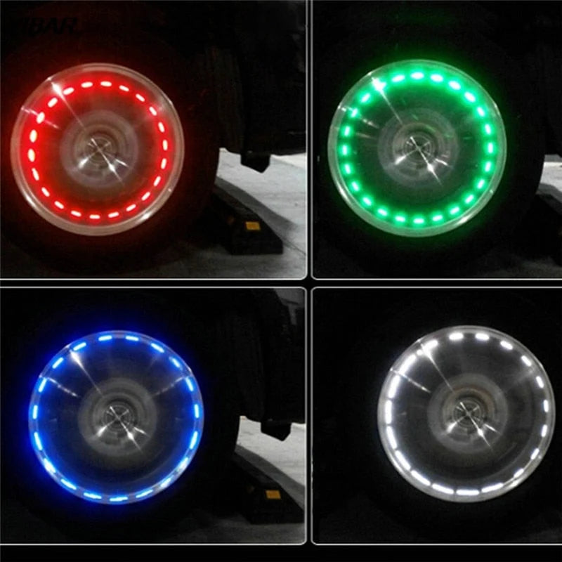 Wheel Rim Light Solar-Powered Sensor-Activated Flashing LED