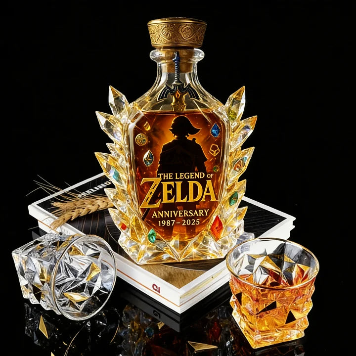 Whiskey Bottle Glass Decorative Removable Stopper 11.8 Oz