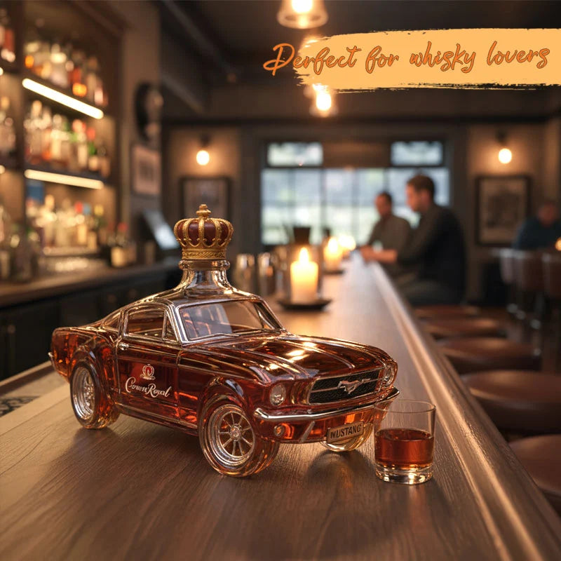 Whiskey Bottle Horse-Inspired Decorative Design