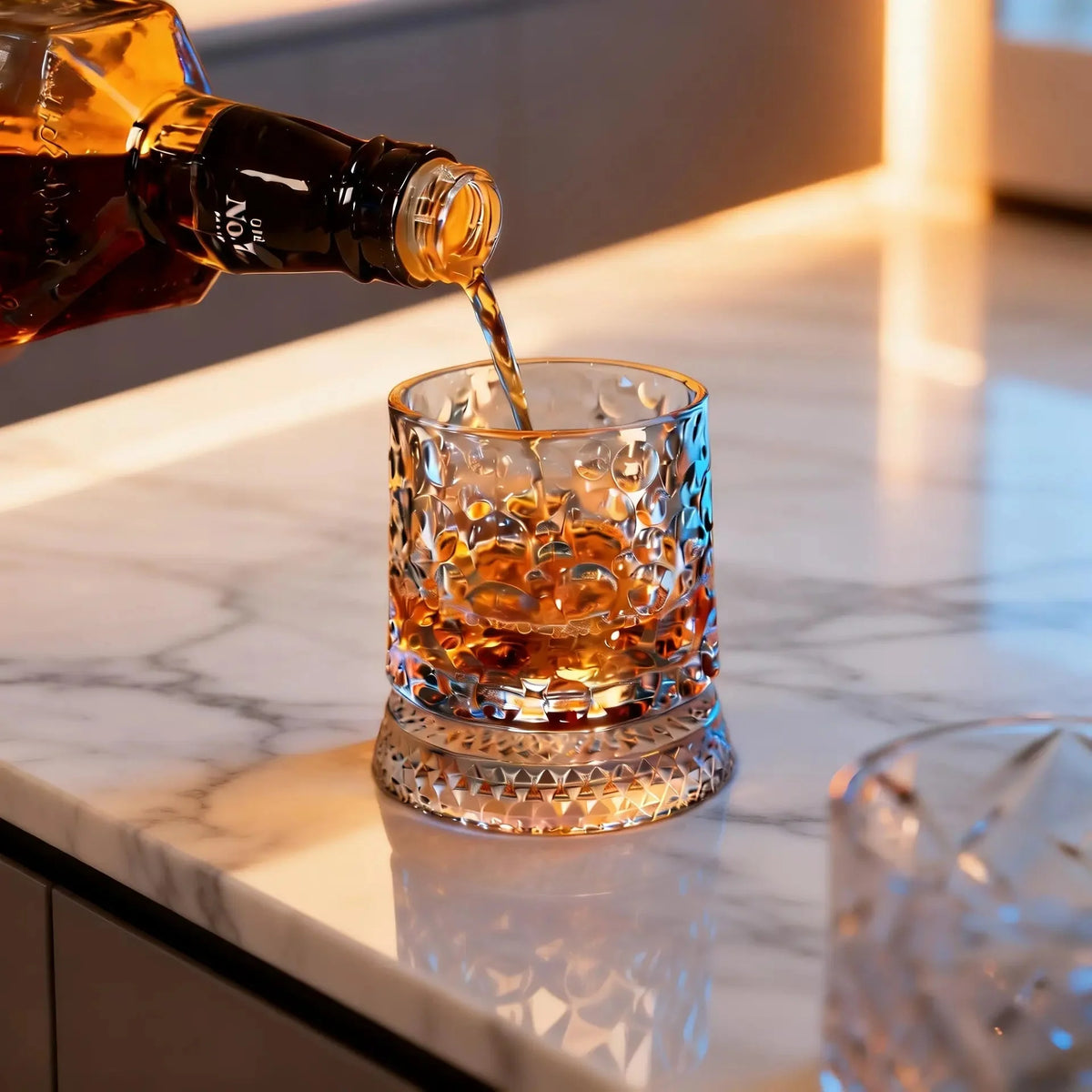 Whiskey Glass Crystal Self-Rotating Design