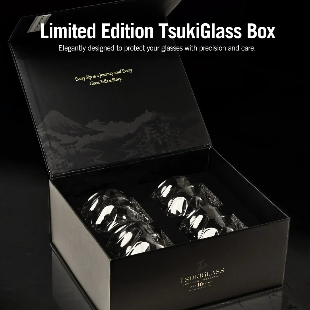 Whiskey Glasses Crystal Wave Texture Secure Grip