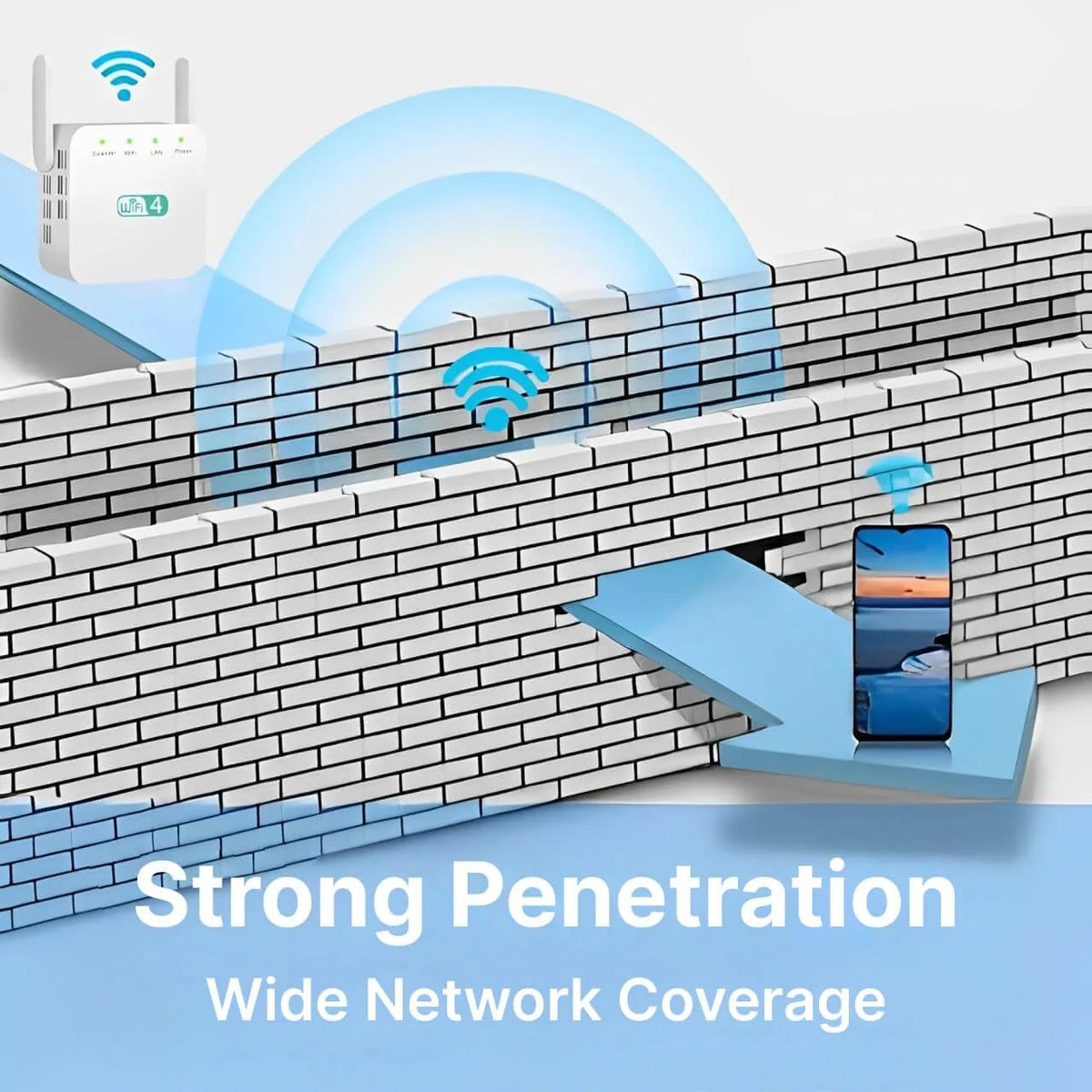 WiFi Repeater Plug-In Long-Range Wall-Penetrating Antenna