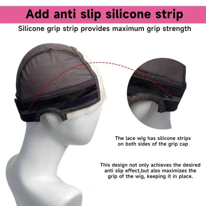Wig Grip Cap Adjustable Non-Slip Velvet U-Part Lace