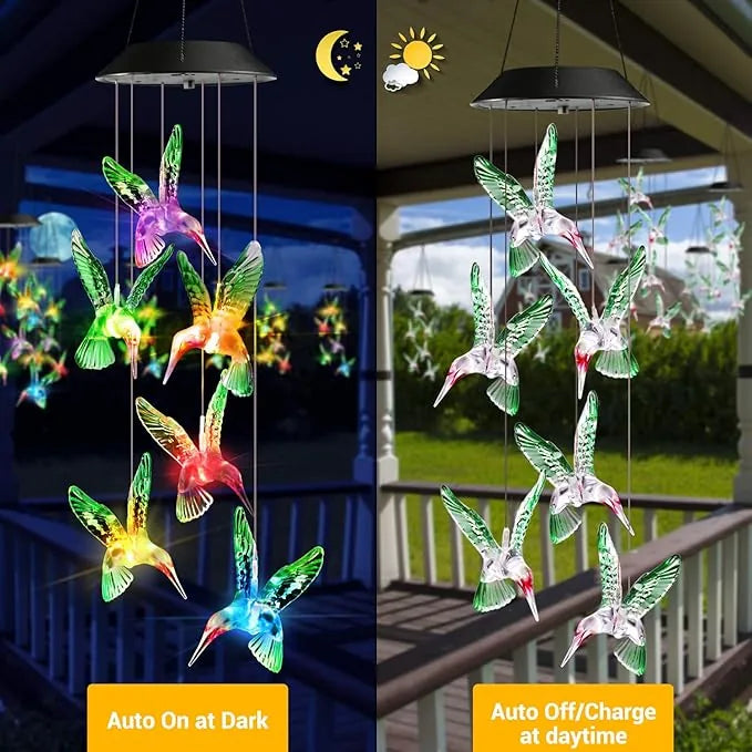 Wind Chime Solar-Powered Color-Changing LED Lights
