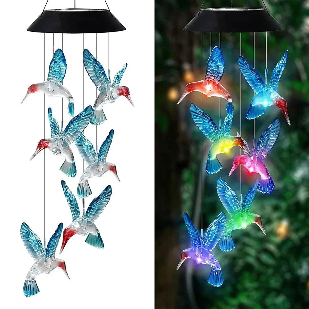 Wind Chime Solar-Powered Color-Changing LED Lights