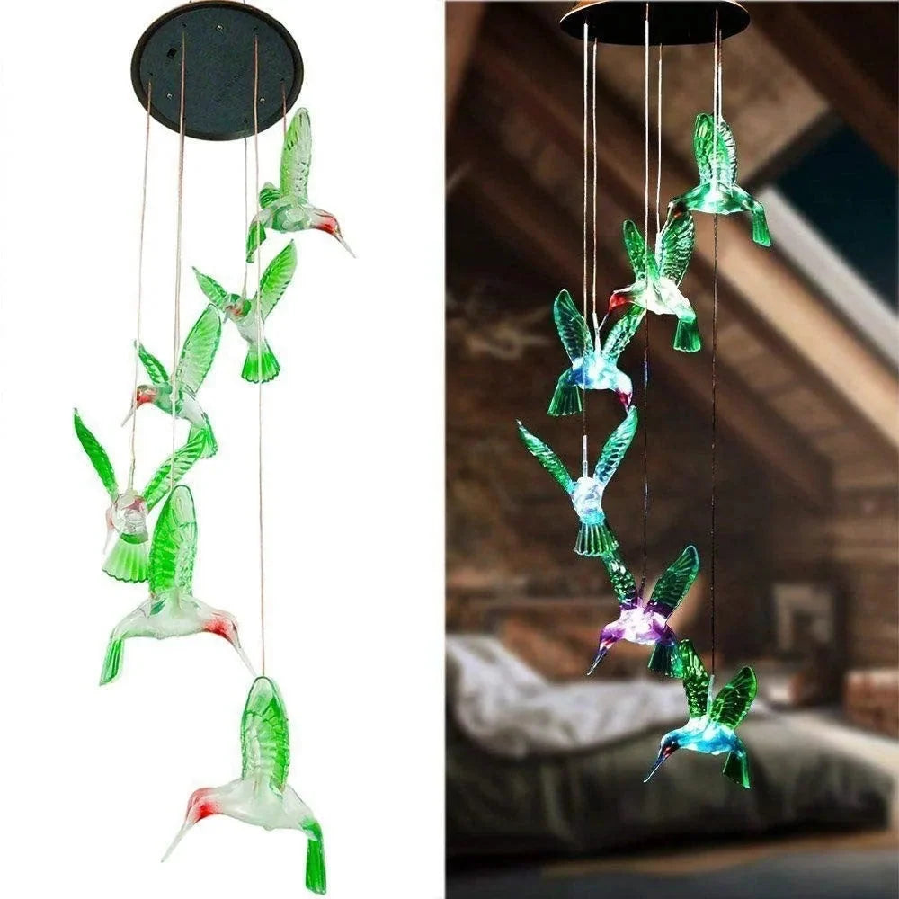 Wind Chime Solar-Powered Color-Changing LED Lights