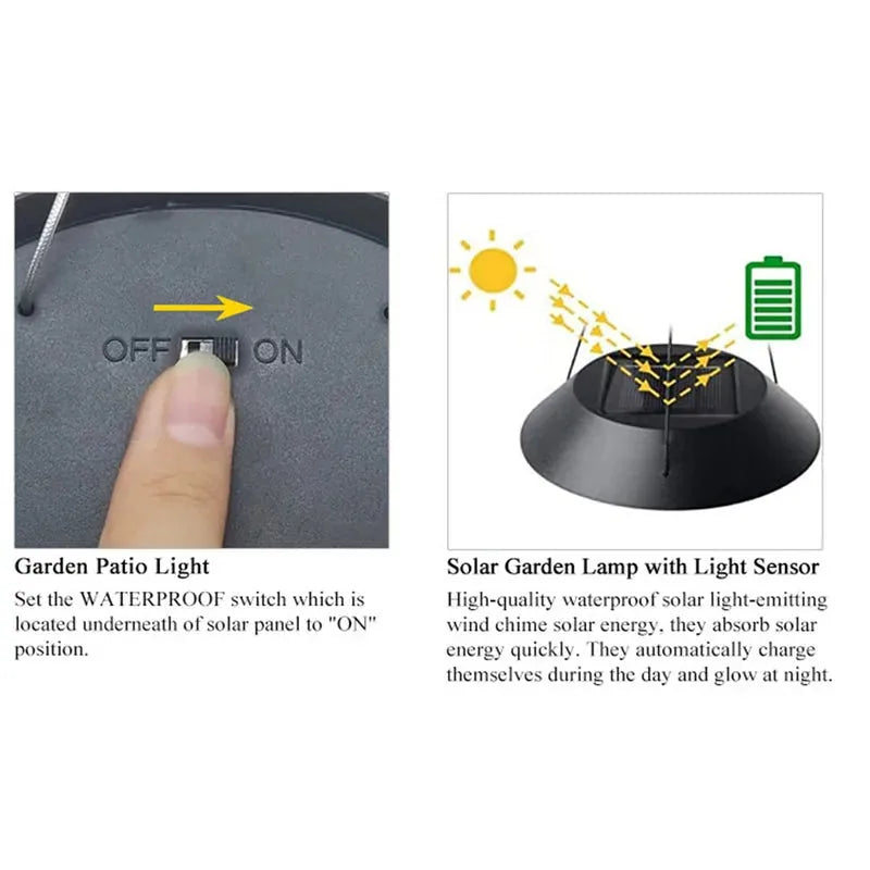 Wind Chime Solar-Powered Color-Changing LED Lights
