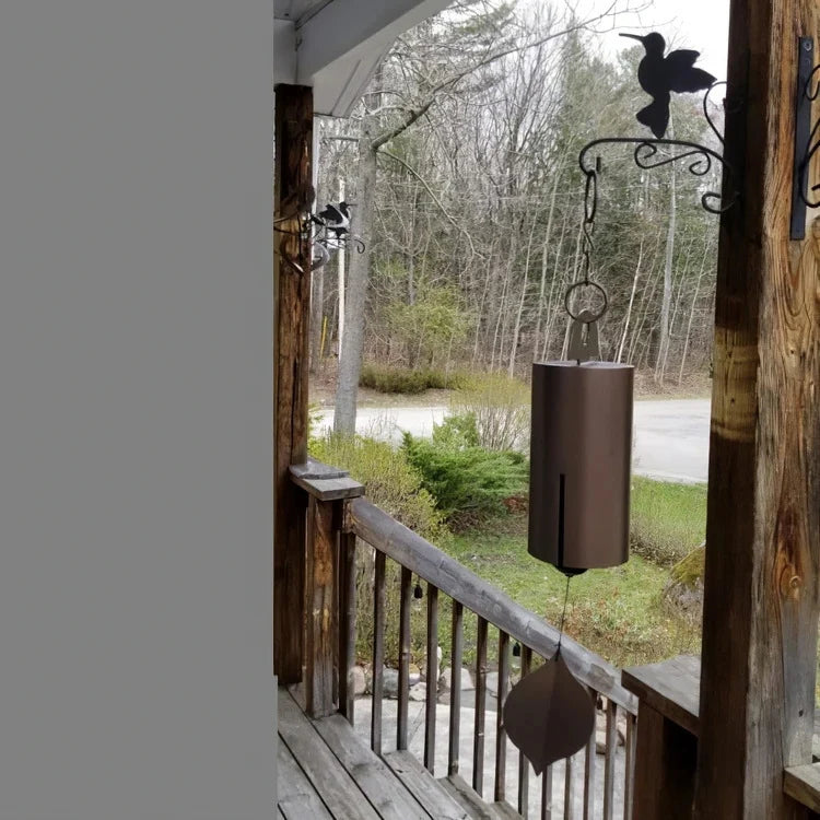 Wind Chime Weather-Resistant Cylindrical Leaf-Shaped Clapper