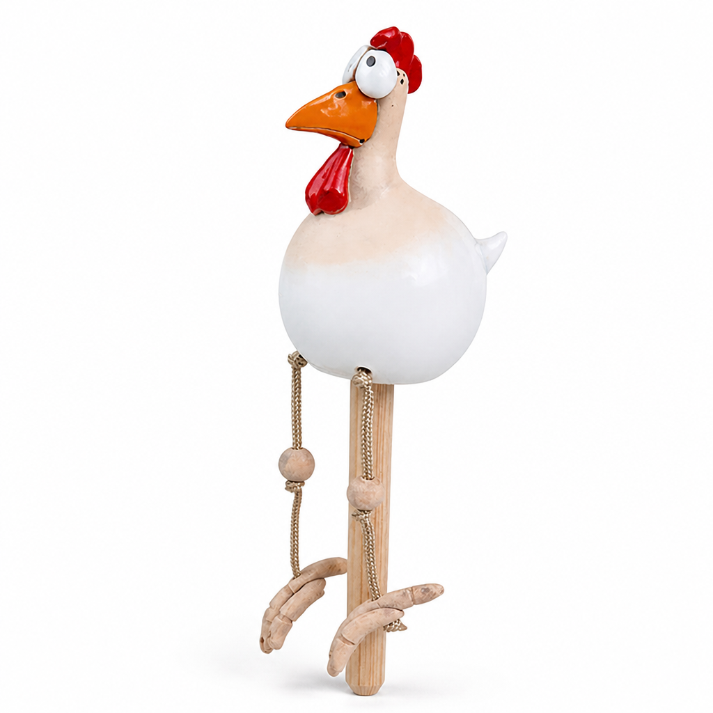 Wind-Driven Resin Rooster Garden Ornament