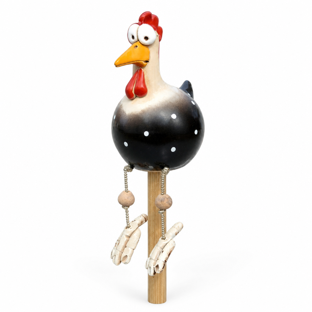 Wind-Driven Resin Rooster Garden Ornament