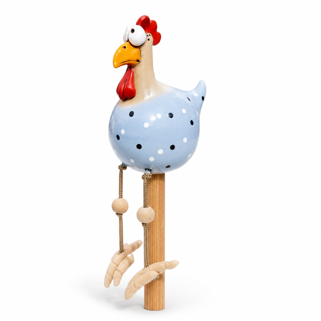 Wind-Driven Resin Rooster Garden Ornament