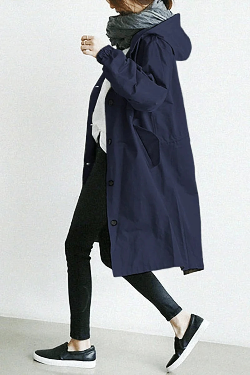 Windbreaker Jacket Lightweight Water-Repellent Packable Adjustable Hood