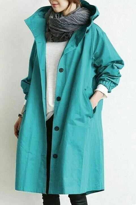 Windbreaker Jacket Lightweight Water-Repellent Packable Adjustable Hood