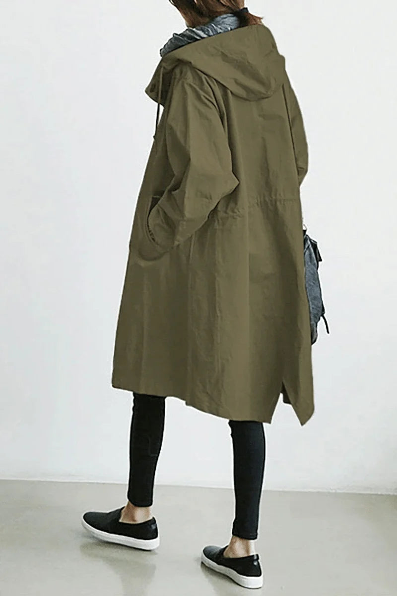 Windbreaker Jacket Lightweight Water-Repellent Packable Adjustable Hood