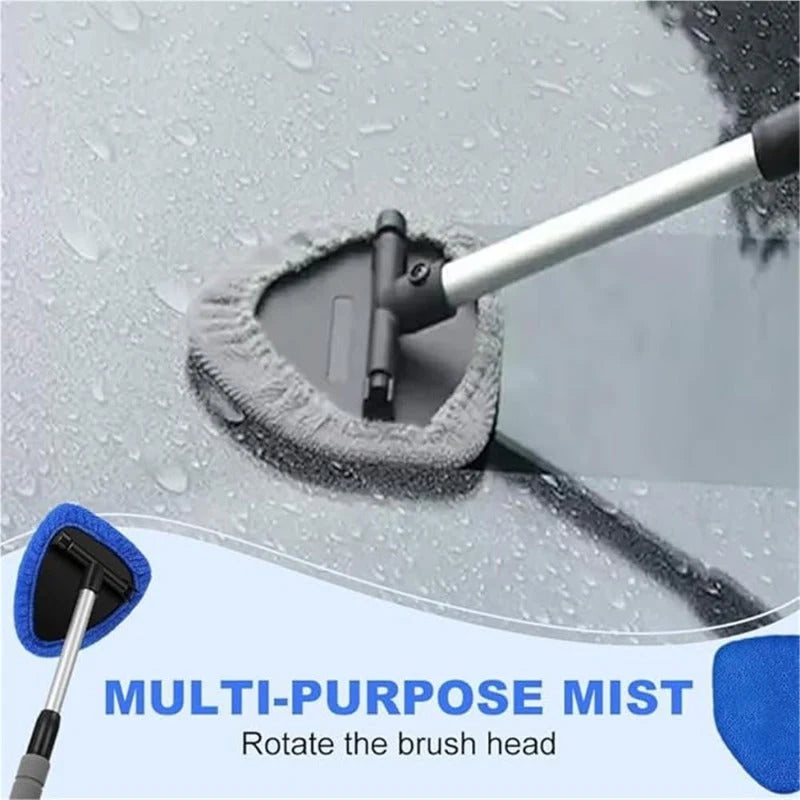 Window Cleaner 180° Swivel Head Reusable Microfiber Covers