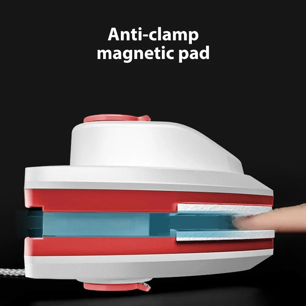 Window Cleaner Magnetic Double-Sided With Water Reservoir & Microfiber Pads