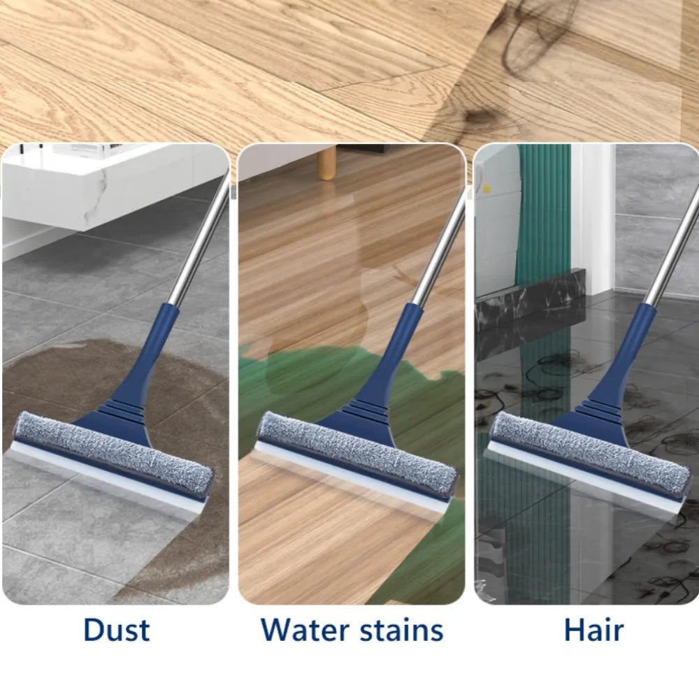 Window Cleaner Telescopic Handle Microfiber Scrubber & Squeegee