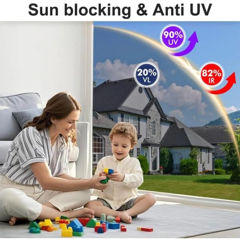 Window Film Mirror Privacy Static-Cling UV & Heat Blocking