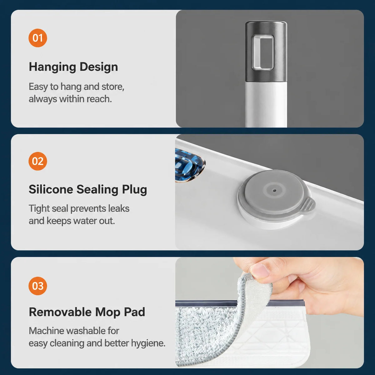Window Squeegee Built-In Spray Extendable Handle