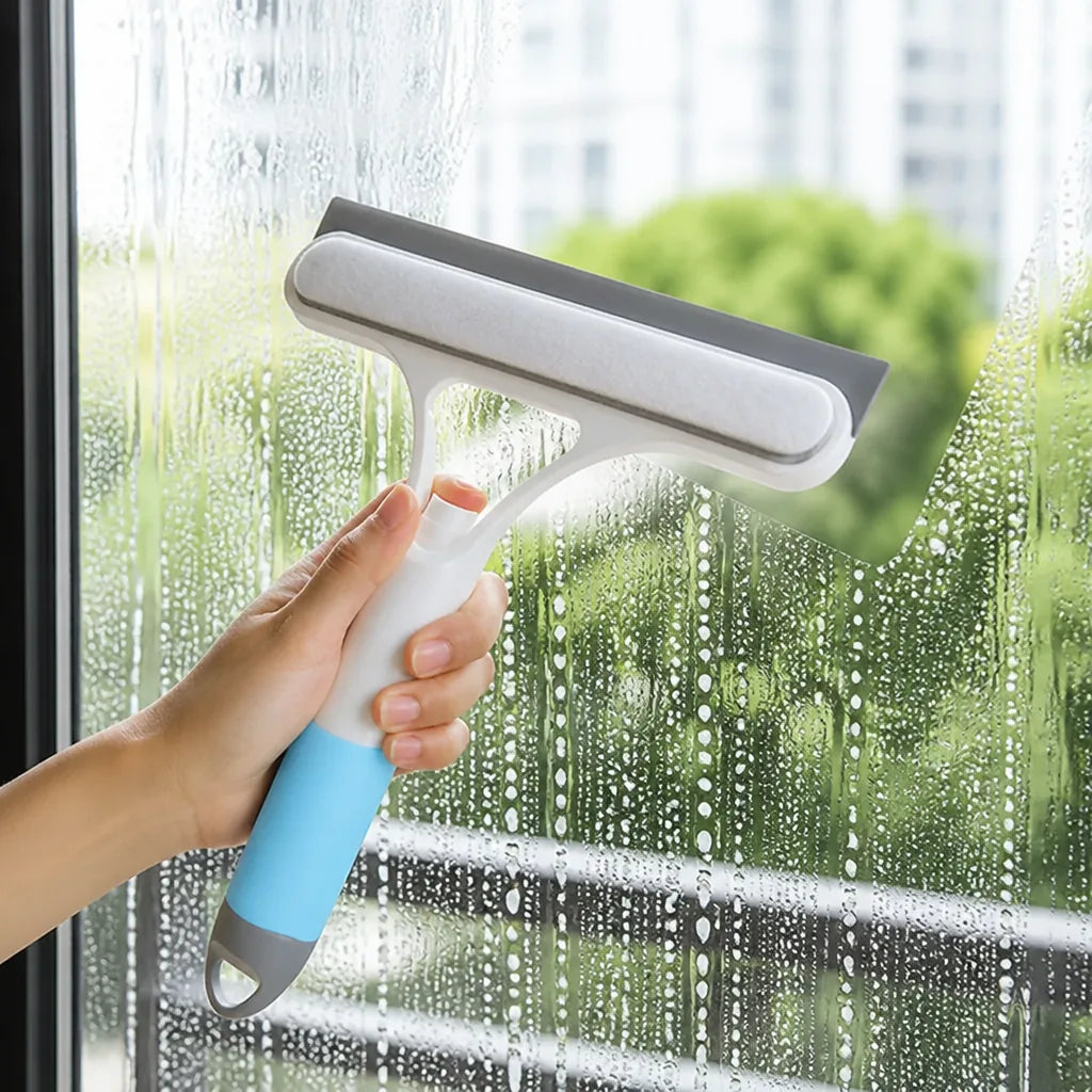 Window Squeegee Set Spray Bottle Sponge & Silicone Blade