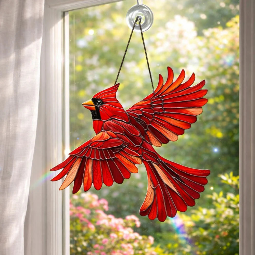 Window Suncatcher Hummingbird Multicolor Ready To Hang