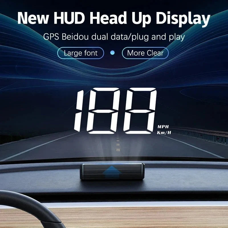 Windshield HUD Speedometer LED Projection Auto Brightness